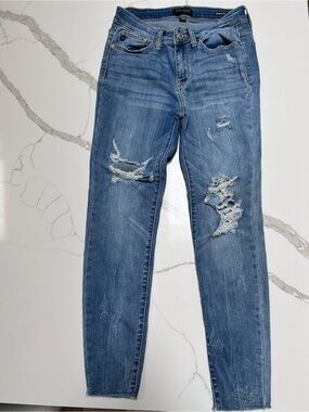 Judy Blue Distressed skinny cut jeans denim size 7/28